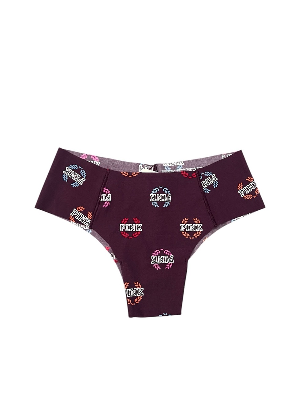 NWT PINK Victoria's Secret No-Show Cheekster Panty in Burgundy